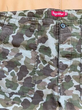 SUPREME mfg co Utility pant in frog skin or duck print camo
